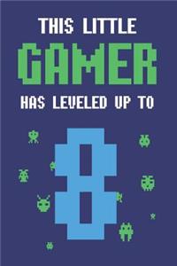 This Little Gamer Has Leveled Up To 8: 8th Birthday Celebration Kids Video Gamer Notebook