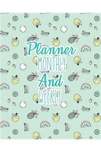Planner monthly and weekly
