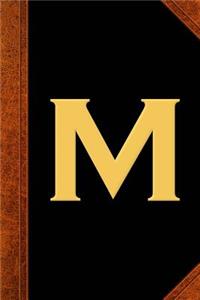 Monogram M Personalized 2019 Daily Planner Monogram M Vintage Style 384 Pages