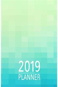 Blue Green Ombre 2019 Planner