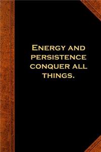 2019 Weekly Planner Ben Franklin Quote Persistence Vintage Style
