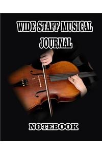 Wide Staff Musical Journal