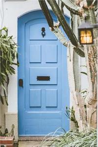 Cacti in Front of Blue Door Notebook