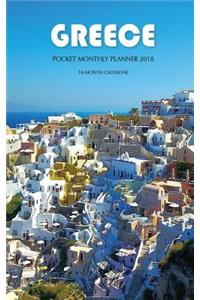 Greece Pocket Monthly Planner 2018