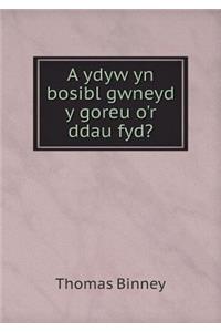 A ydyw yn bosibl gwneyd y goreu o'r ddau fyd?