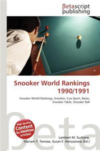 Snooker World Rankings 1990