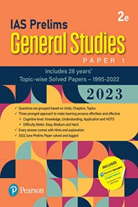 Ias Preliminary Previous Years’ Paper| Second Edition| Includes 28 Years Papers Including Recent Solved Paper Of June 2022 Paper With Detailed Solutions | By Pearson