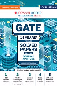 Oswaal GATE 14 Years' Yearwise Solved Papers 2010-2023 (For 2024 Exam) General Aptitude