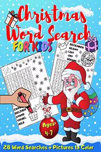 Christmas Word Search for Kids Ages 4-7