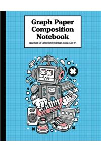 Graph Paper Composition Notebook Quad Rule 5x5 Grid Paper - 150 Sheets (Large, 8.5 x 11