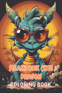 Steampunk Cute Dragon Coloring Book