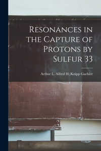 Resonances in the Capture of Protons by Sulfur 33