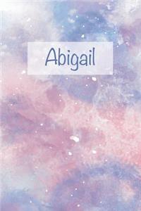 Abigail: First Name Personalized Notebook, College Ruled (Lined) Journal, Cute Pastel Note Pad with Marble Pattern for Girls and Women (Small Format)