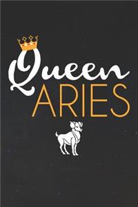 Aries Notebook 'Queen Aries' - Zodiac Diary - Horoscope Journal - Aries Gifts for Her