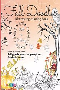 Fall Doodles Distressing coloring book