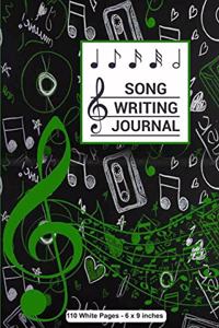 Song Writing Journal 110 White Pages 6x9 inches