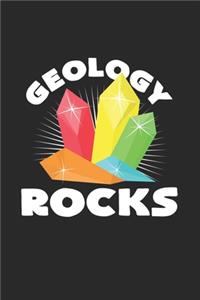 Geology rocks: 6x9 Minerals - lined - ruled paper - notebook - notes