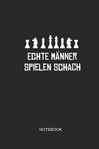 Echte Männer Spielen Schach Notebook