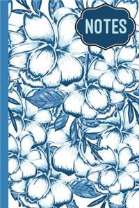 Notes: Blue and White Floral Notebook