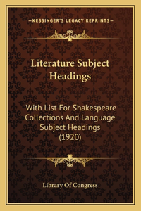 Literature Subject Headings