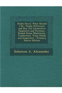 Broke Down: What Should I Do: Ready Reference and Key for Locomotive Engineers and Firemen, Round House Machinists, Conductors, Tr