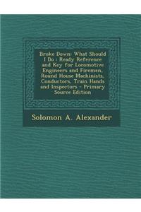 Broke Down: What Should I Do: Ready Reference and Key for Locomotive Engineers and Firemen, Round House Machinists, Conductors, Tr