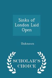 Sinks of London Laid Open - Scholar's Choice Edition