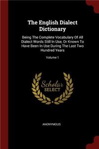 The English Dialect Dictionary
