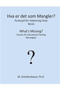 Hva er det som Mangler? Puslespill for Utdanning Teste