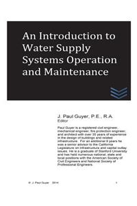 Introduction to Water Supply Systems Operation and Maintenance