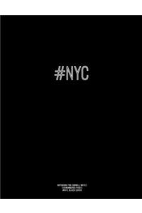 Notebook for Cornell Notes, 120 Numbered Pages, #NYC, Black Cover
