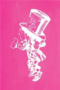 Alice in Wonderland Pastel Chalkboard Journal - Mad Hatter (Pink)