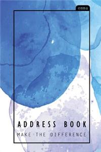 Address Book: Watercolor Design Address Book with Pocket Size: Address, Phone, Email, Emergency Contact