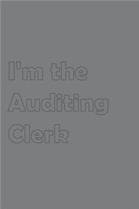 I'm the Auditing Clerk