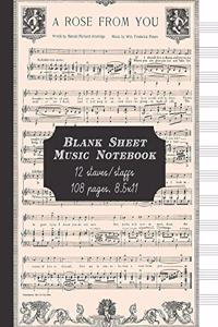 Blank Sheet Music Notebook