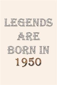 Legends Are Born In 1950 Notebook