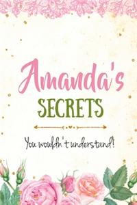 Amanda's Secrets personalized name notebook for girls and women