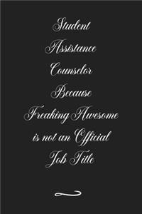 Student Assistance Counselor Because Freaking Awesome is not an Official Job Title