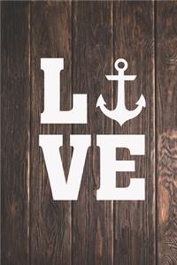 I Love Anchors- Anchor Nautical Lover Journal