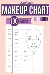 Makeup Chart Logbook 100 Pages