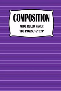 Composition Wide Ruled Paper Notebook
