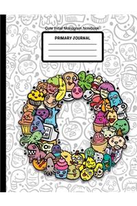 Cute Initial Monogram Notebook Primary Journal