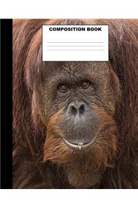 Orangutan Composition Book: Orangutan Composition Notebook. 132 Pages Wide Ruled 7.5x9.25