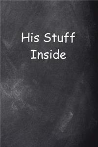 His Stuff Inside Journal For Men Chalkboard Style