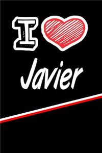 I Love Javier: Blank Recipe Cookbook 120 Pages 6x9