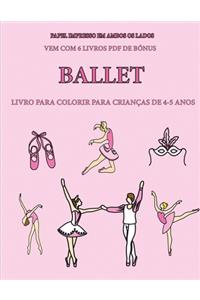 Livro para colorir para crianças de 4-5 anos (Ballet)