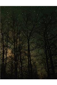 Night Sky Tree Silhouette Notebook