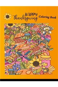 Happy Thanksgiving Adults Coloring Book