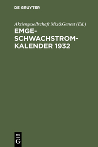 Emge-Schwachstrom-Kalender 1932