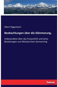Beobachtungen über die Dämmerung,